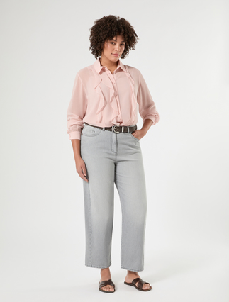 Stretch denim barrel-leg jeans - Marina Rinaldi