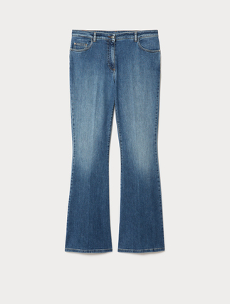 Flared cotton denim jeans - Marina Rinaldi