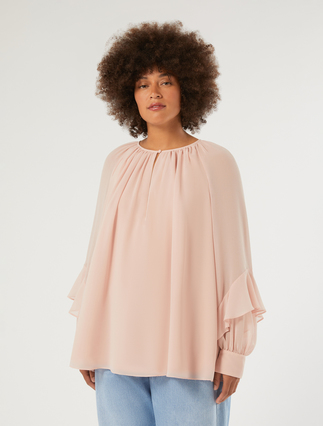 Georgette blouse - ANTIQUE ROSE - Marina Rinaldi - 3