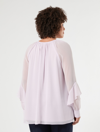 Georgette blouse - LILAC - Marina Rinaldi - 4