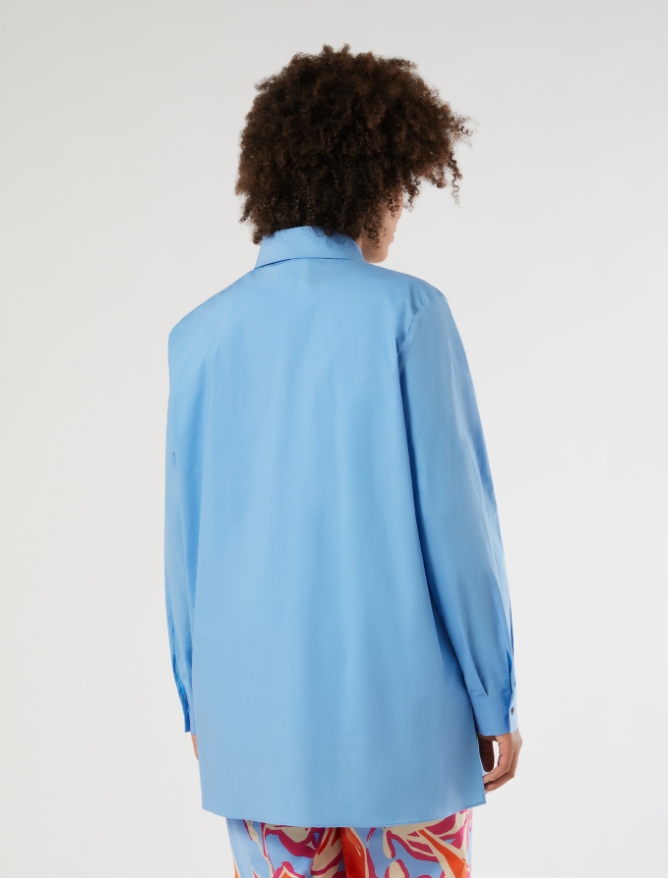 Cotton tunic - LIGHT BLUE - Marina Rinaldi - 4