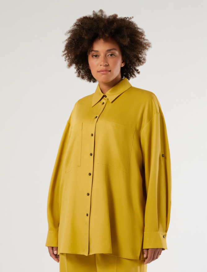 Tunique en sergé de Tencel - MOUTARDE