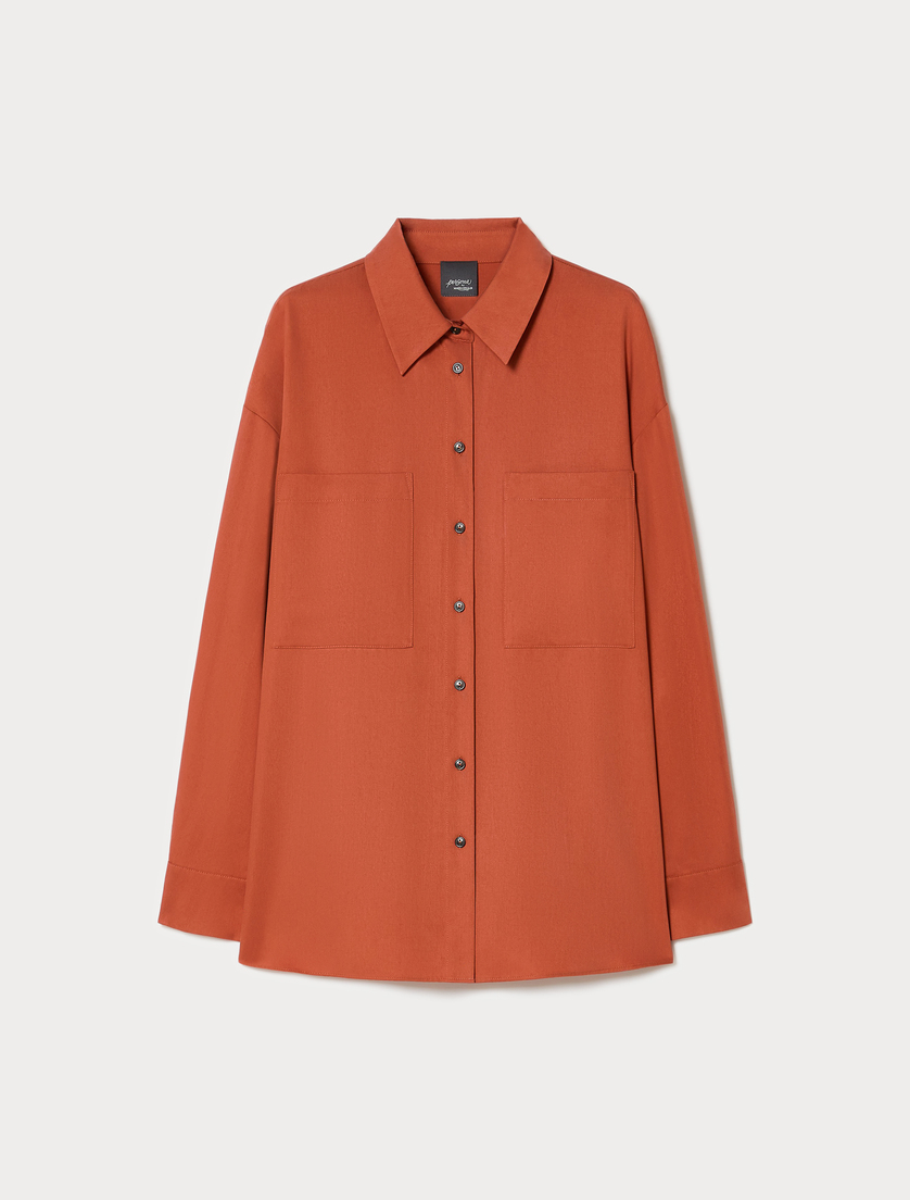 Tencel twill shirt - COPPER - Marina Rinaldi