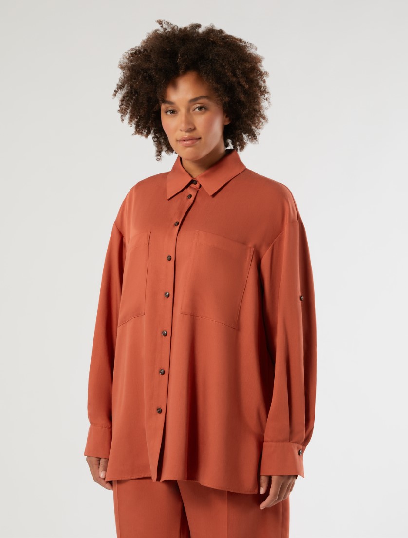 Tencel twill shirt - COPPER - Marina Rinaldi - 3