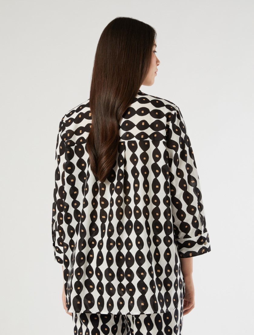 Cotton muslin tunic - WHITE - Marina Rinaldi - 4