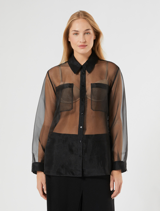 Organza shirt - BLACK