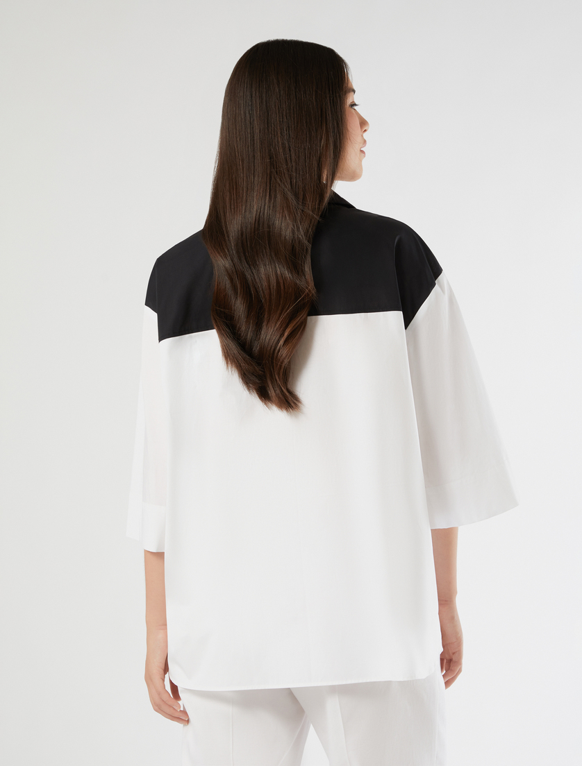Cotton poplin tunic - WHITE - Marina Rinaldi - 4