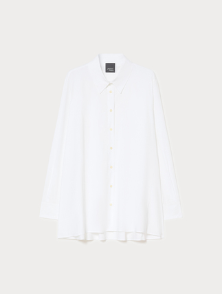 Oversized cotton poplin shirt - Marina Rinaldi