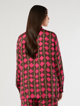 Viscose satin shirt - COCOA - Marina Rinaldi - 4