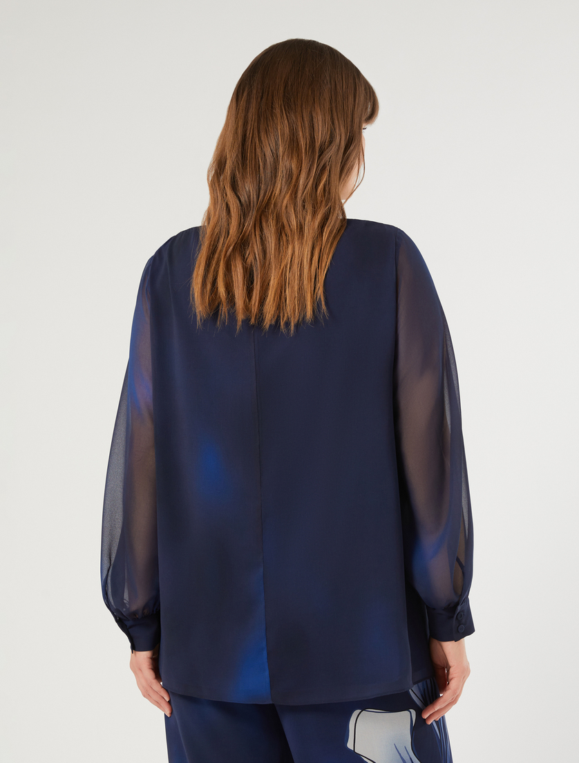 Georgette blouse - MIDNIGHTBLUE - Marina Rinaldi - 4