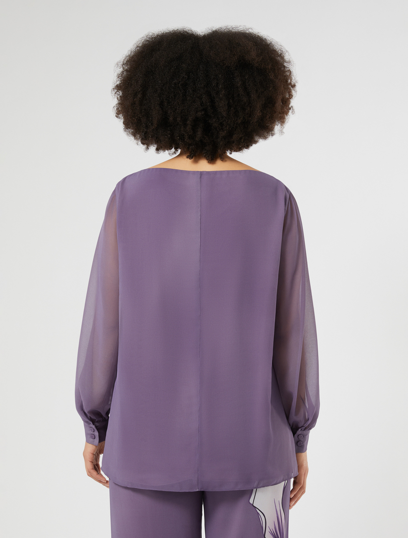 Georgette blouse - MAUVE - Marina Rinaldi - 4