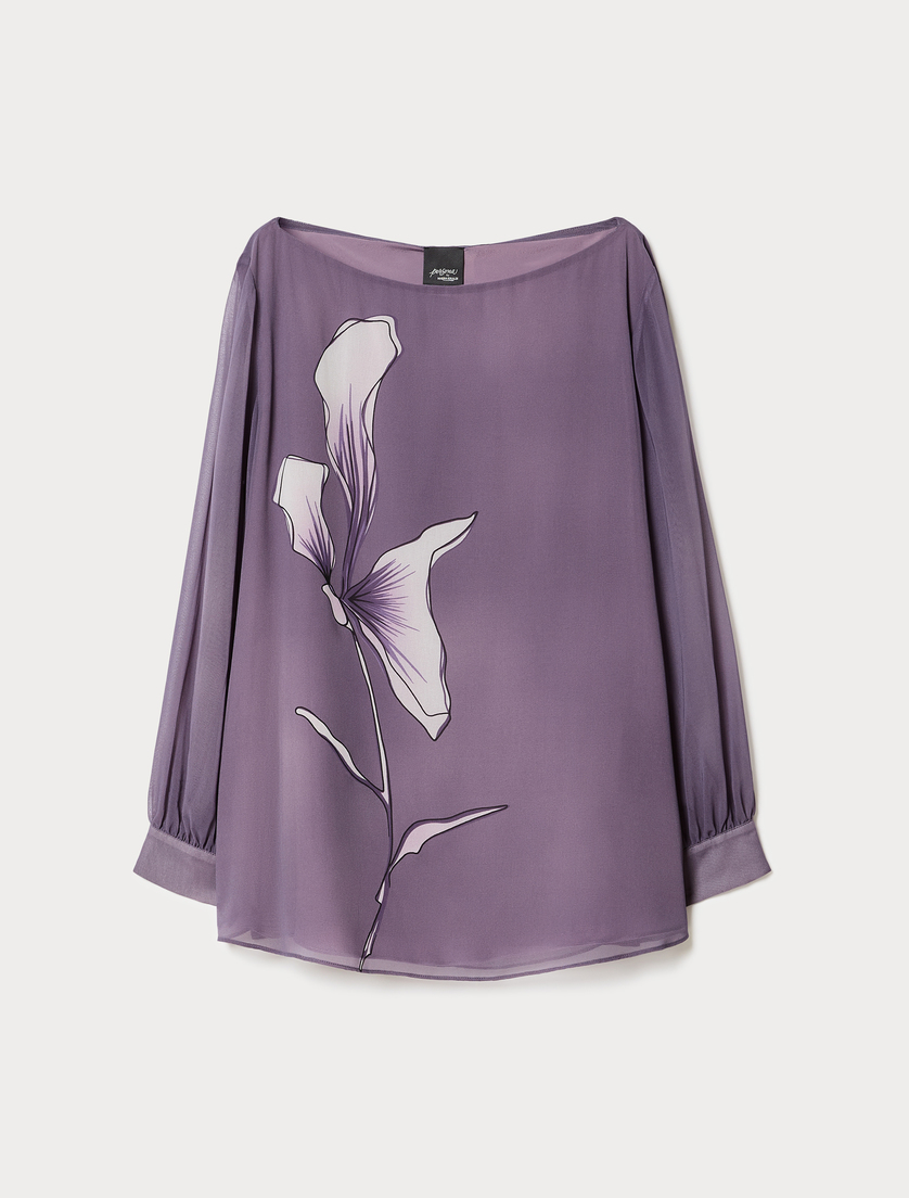 Georgette blouse - MAUVE - Marina Rinaldi