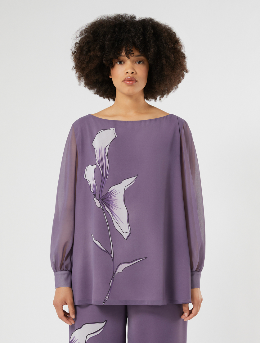 Georgette blouse - MAUVE - Marina Rinaldi - 3