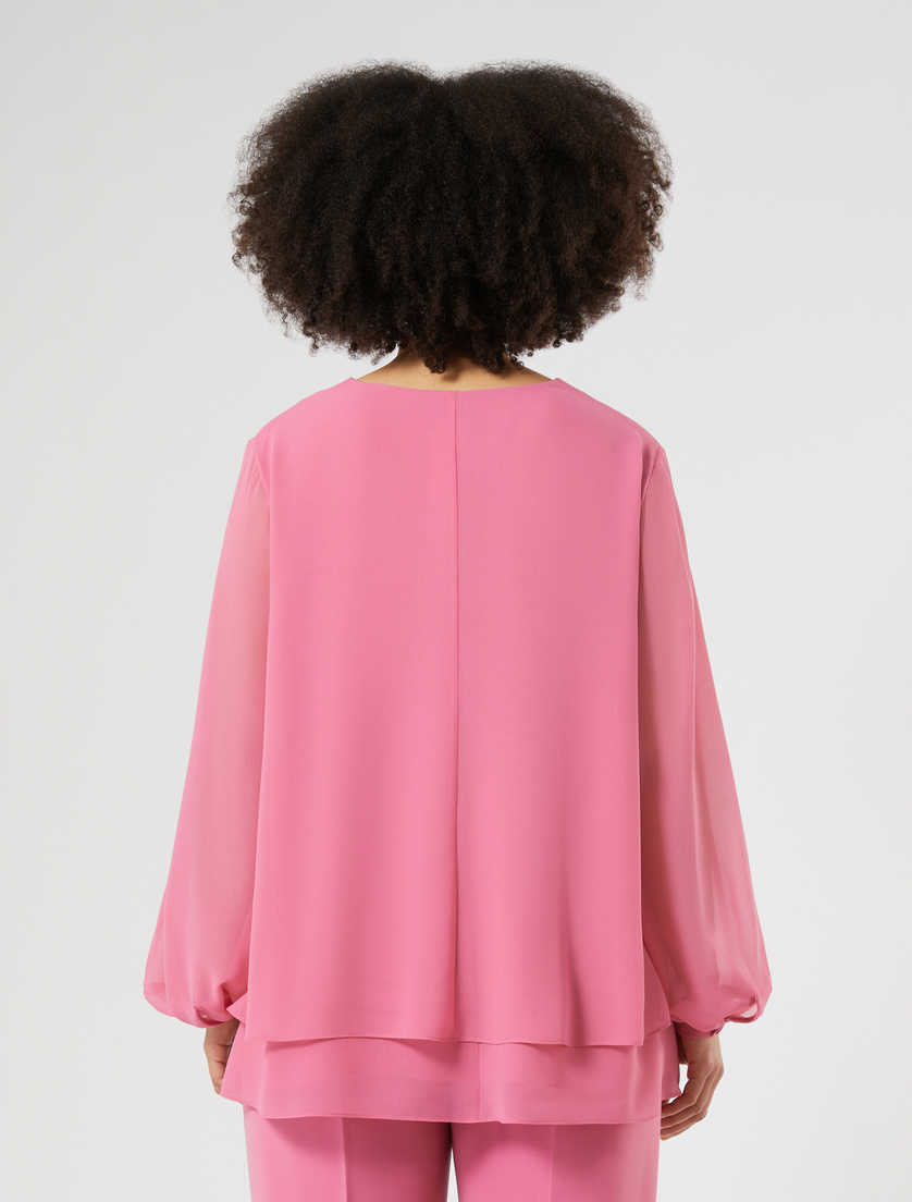 Georgette blouse - PINK - Marina Rinaldi - 4