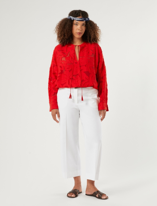 Viscose fil coupé blouse - Marina Rinaldi
