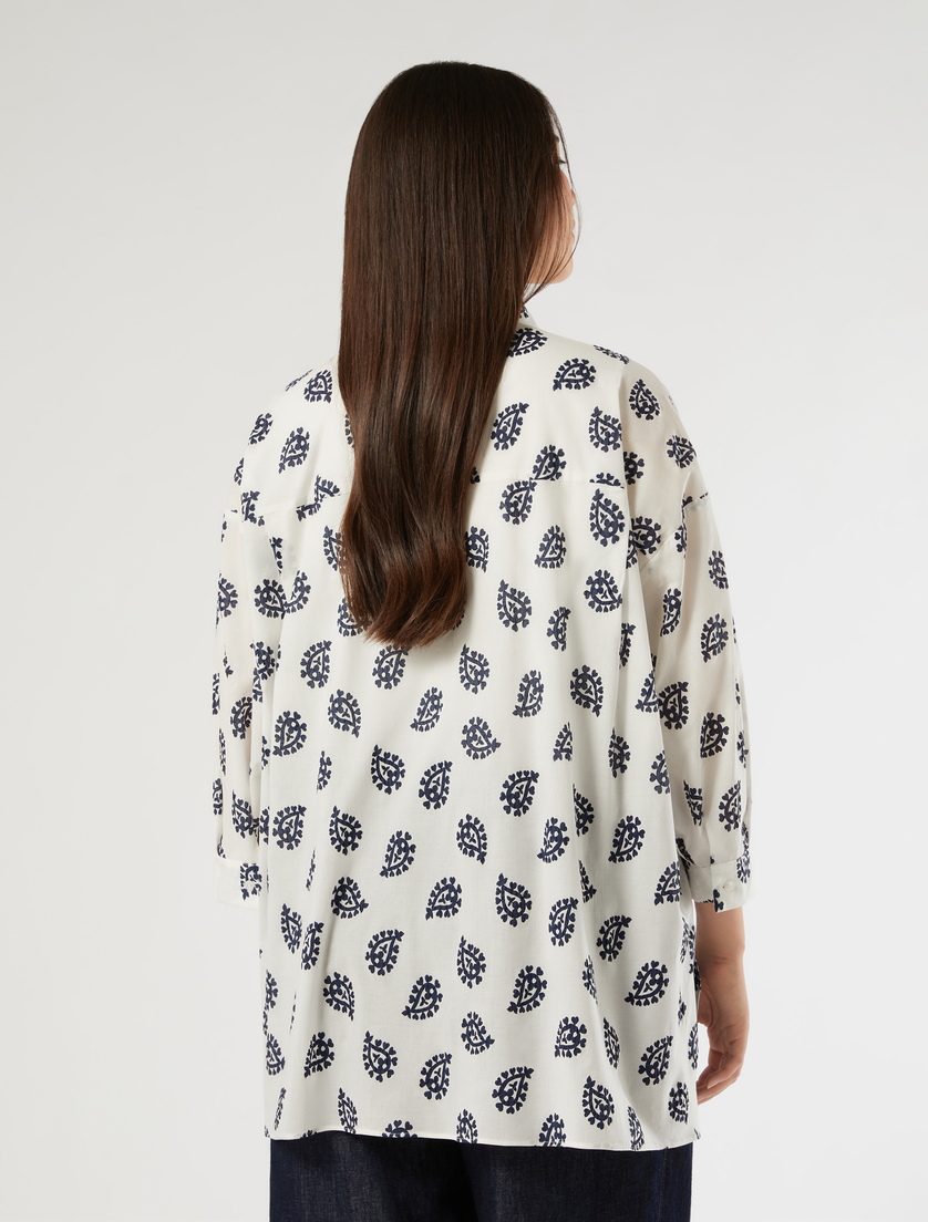 Cotton muslin shirt - WHITE - Marina Rinaldi - 4