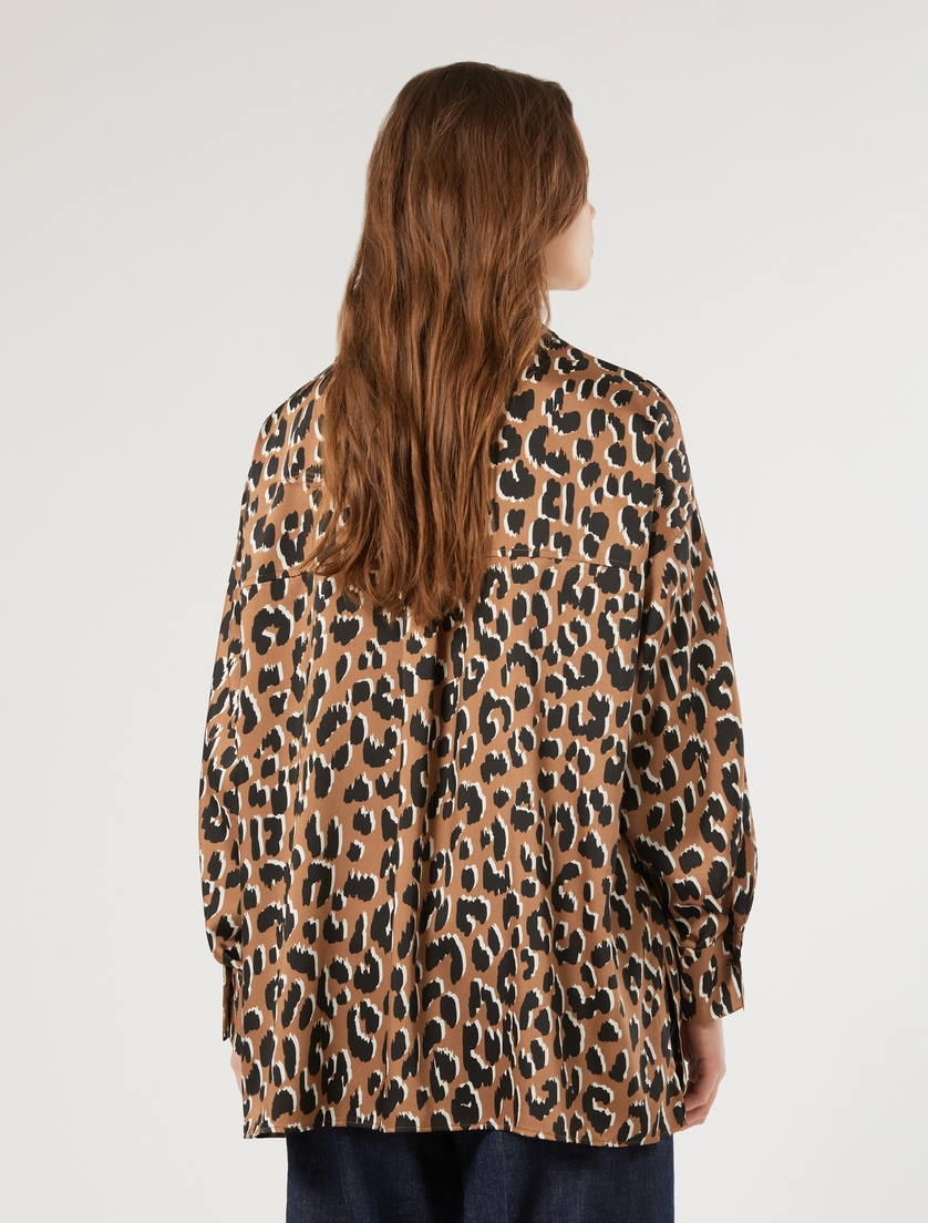 Blusa in twill stampato - CARAMELLO - Marina Rinaldi - 4