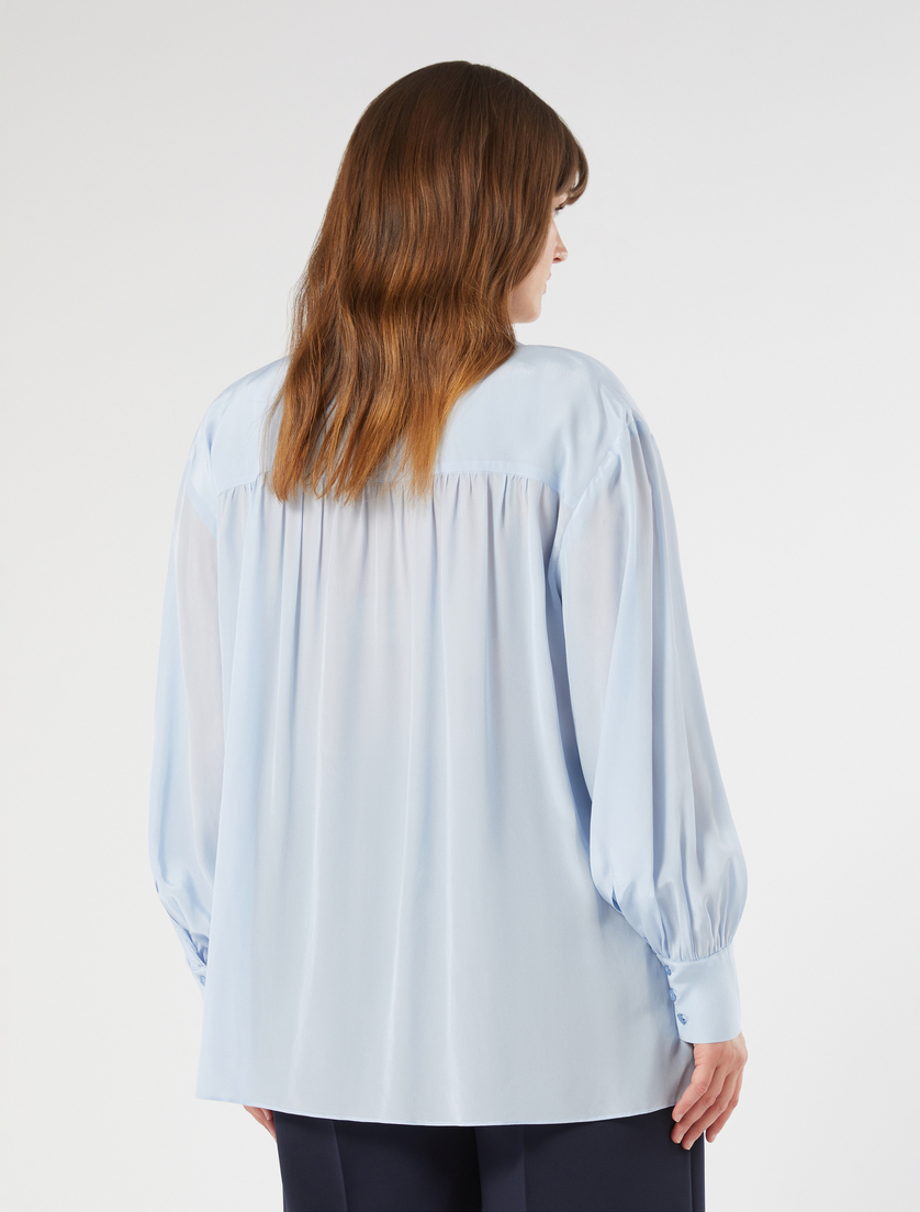 Georgette blouse - LIGHT BLUE - Marina Rinaldi - 4