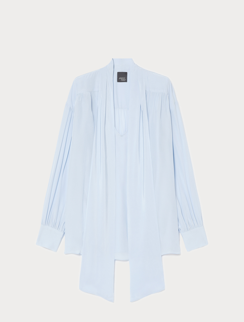 Georgette blouse - LIGHT BLUE - Marina Rinaldi