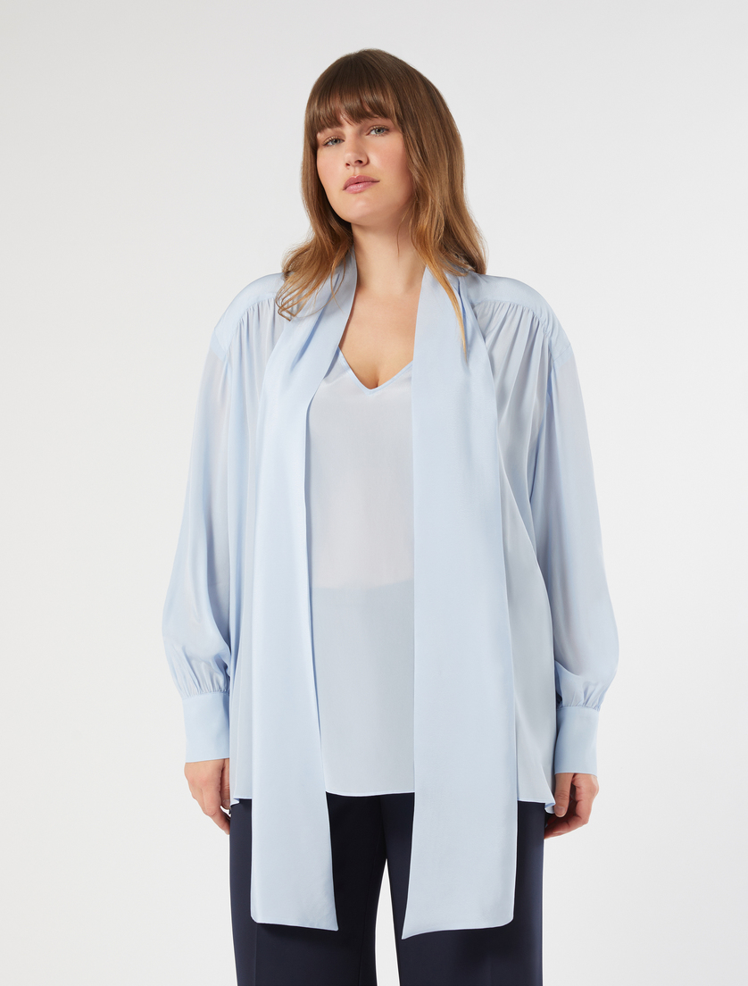 Georgette blouse - LIGHT BLUE - Marina Rinaldi - 3