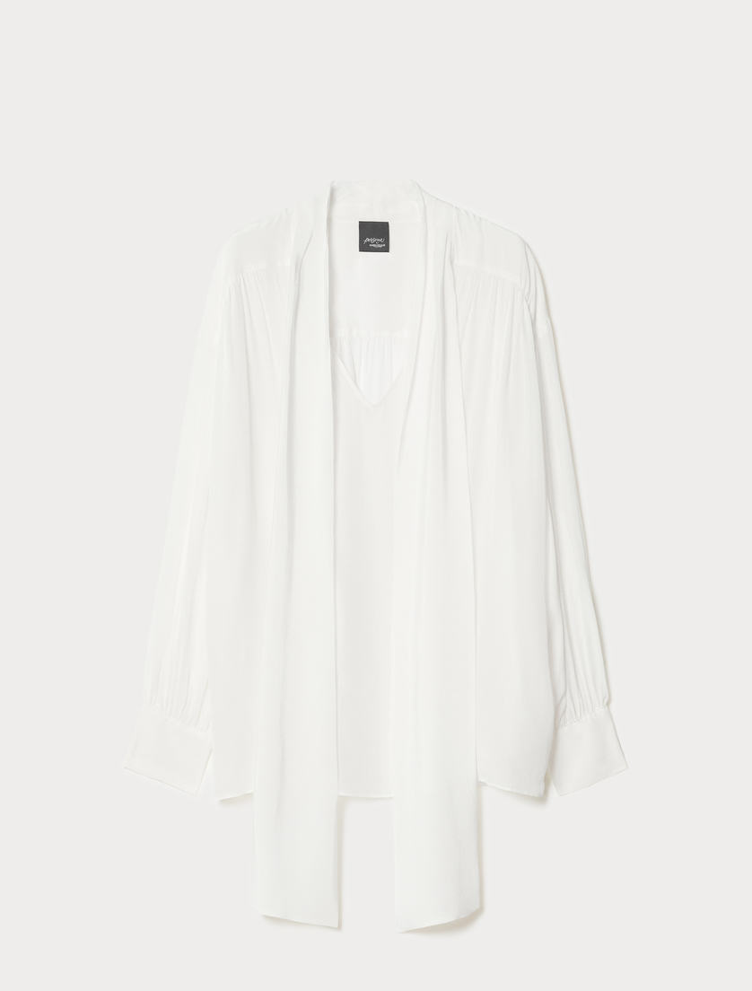 Georgette blouse - WHITE - Marina Rinaldi