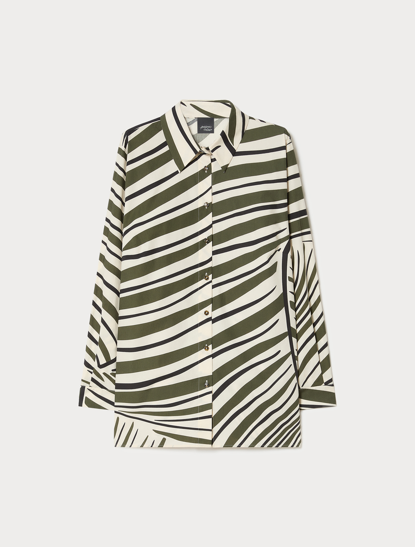 Cotton poplin tunic - VANILLA - Marina Rinaldi