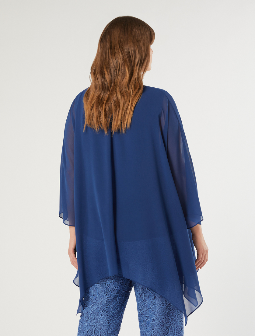 Georgette tunic - CORNFLOWER BLUE - Marina Rinaldi - 4