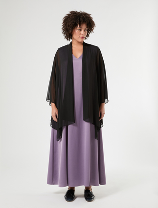 Casacca in georgette - NERO
