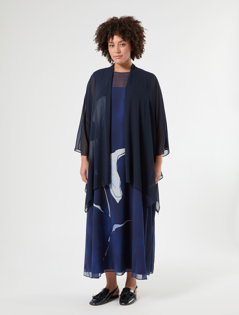 Casacca in georgette - BLU MARINO - Marina Rinaldi - 3