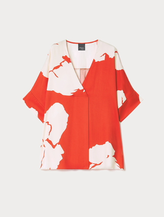 Bluse aus bedrucktem Satin - Marina Rinaldi