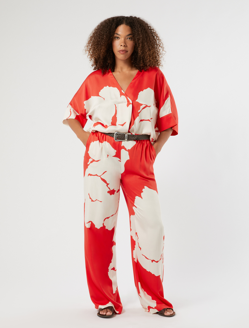 Bluse aus bedrucktem Satin - Marina Rinaldi