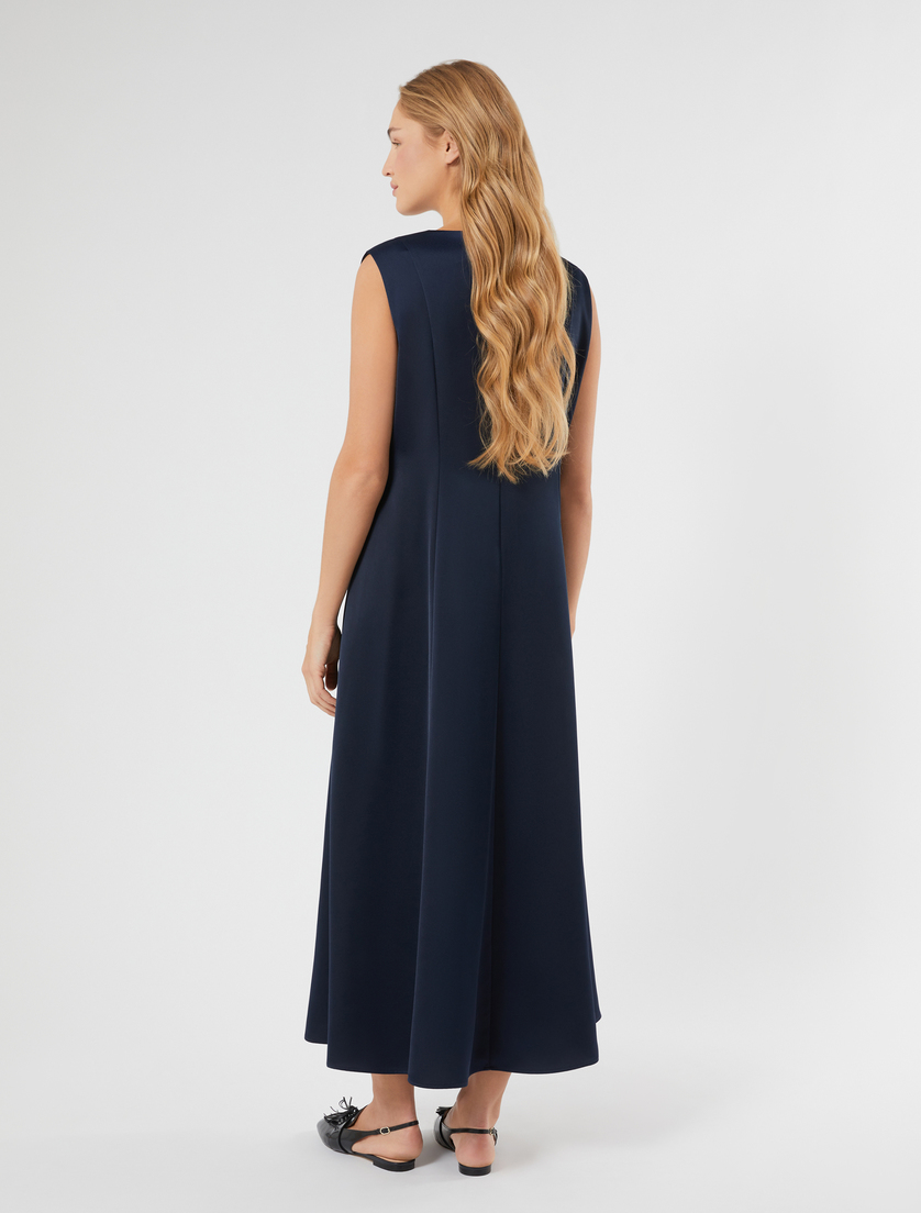 Robe en crêpe envers satin - BLEU NUIT - Marina Rinaldi - 4