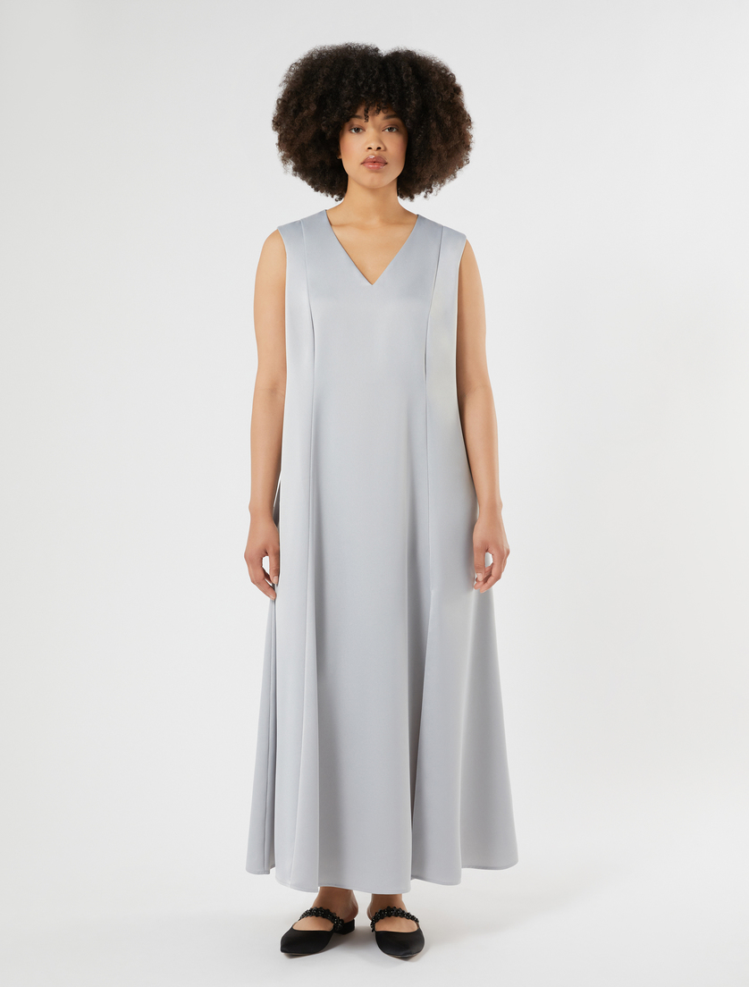 Crepe envers satin dress - PEARL GREY - Marina Rinaldi - 3
