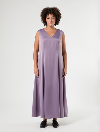 Crepe envers satin dress - MAUVE