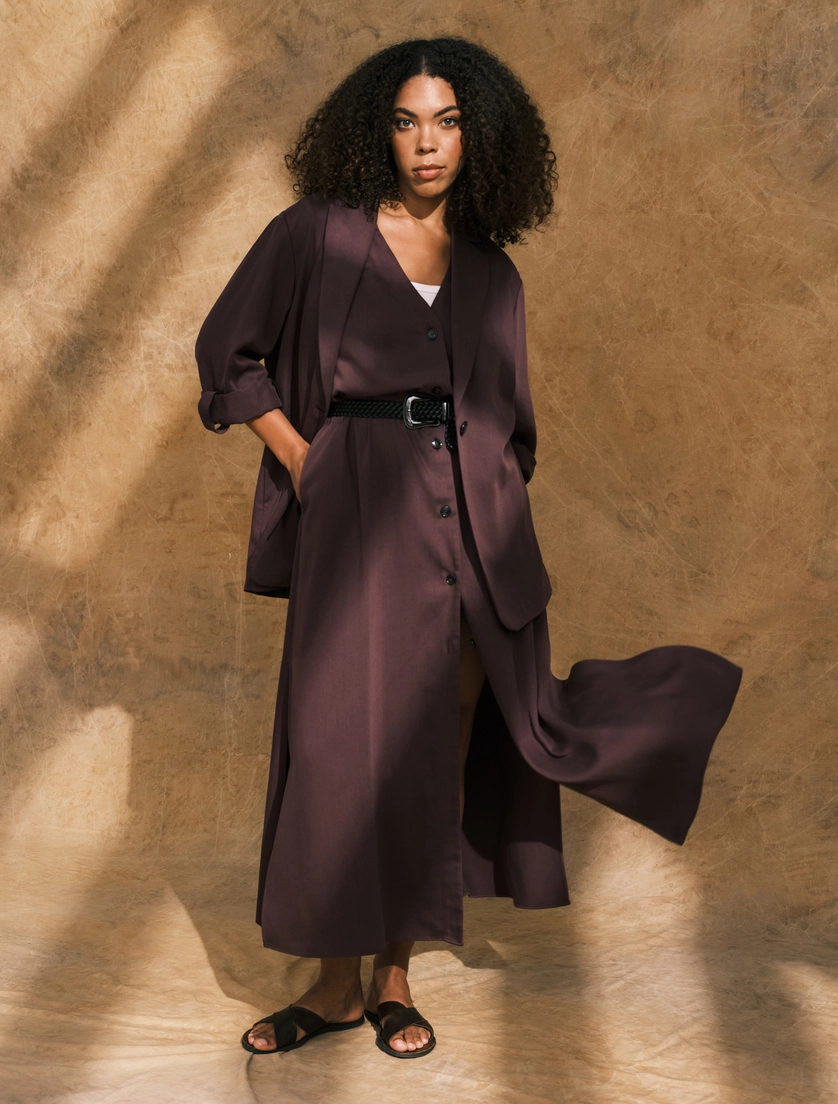 Hemdblusenkleid aus Lyocell - Marina Rinaldi