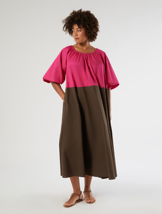 Kleid aus Baumwolle mit Rüschen - Marina Rinaldi