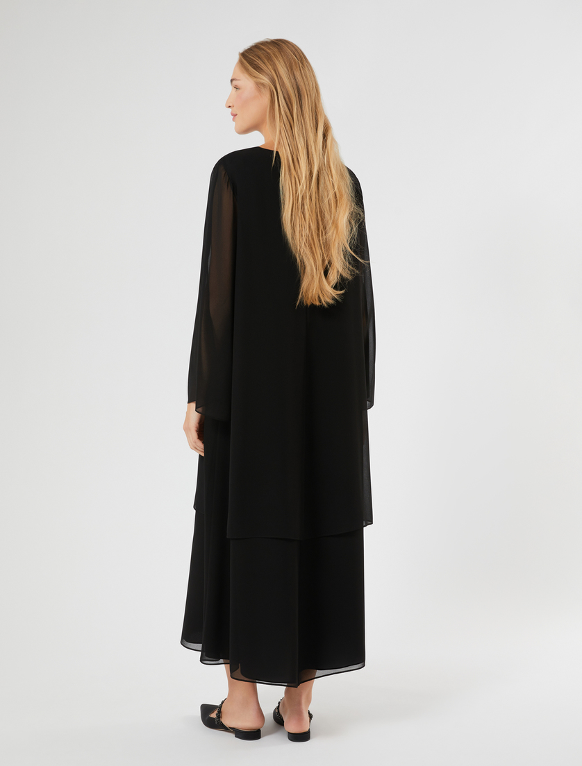 Georgette dress - BLACK - Marina Rinaldi - 4