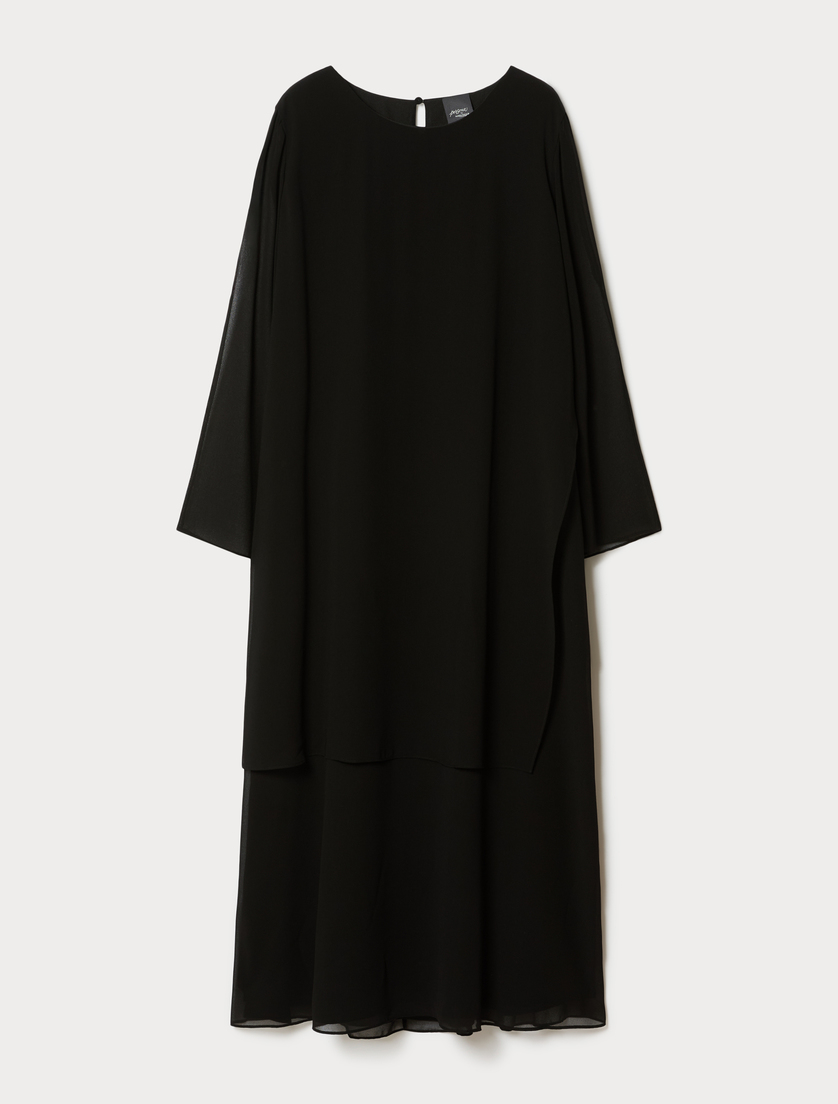 Georgette dress - BLACK - Marina Rinaldi