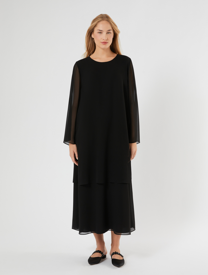 Georgette dress - BLACK - Marina Rinaldi - 3