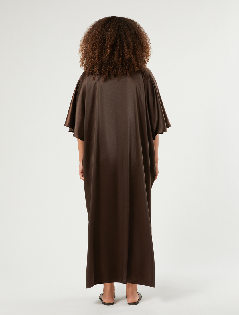 Kaftankleid aus Satin mit Pailletten - KAKAO - Marina Rinaldi - 4