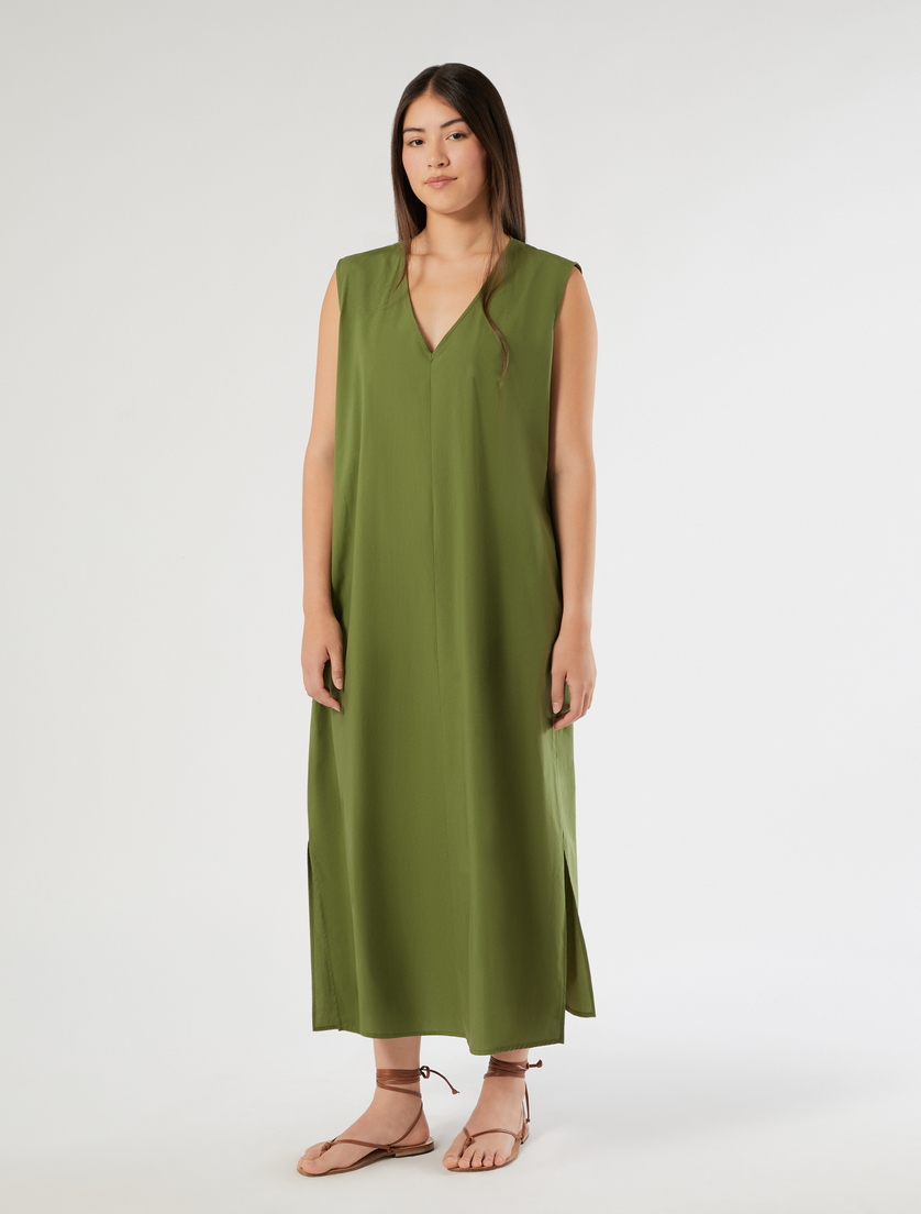 Kleid aus Baumwolle - OLIVENGRUEN - Marina Rinaldi - 3
