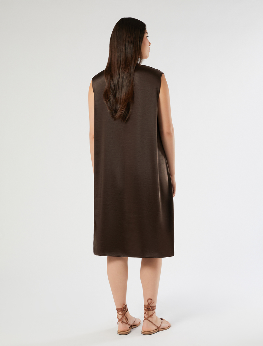 Kleid aus Satin mit Pailletten - KAKAO - Marina Rinaldi - 4