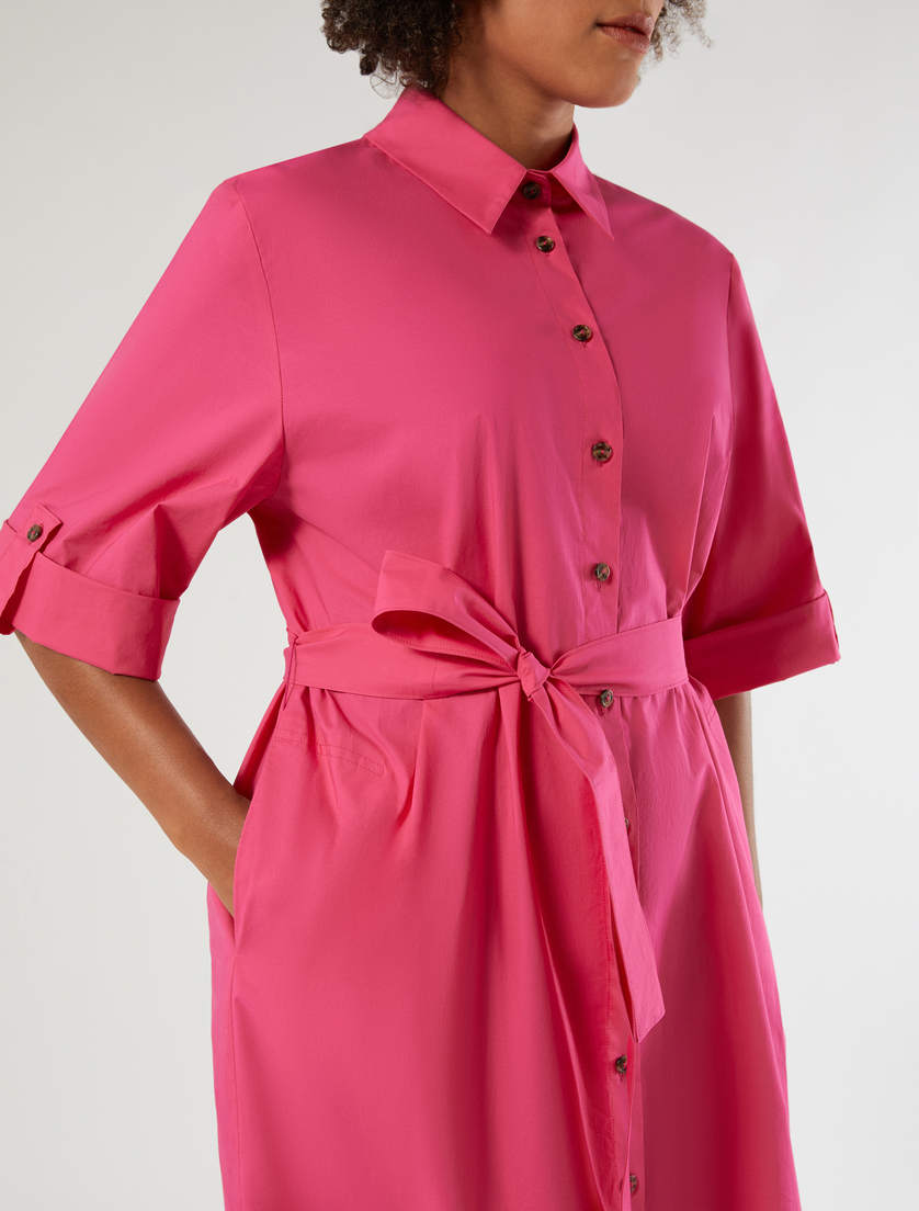 Cotton poplin dress - FUCHSIA - Marina Rinaldi - 5