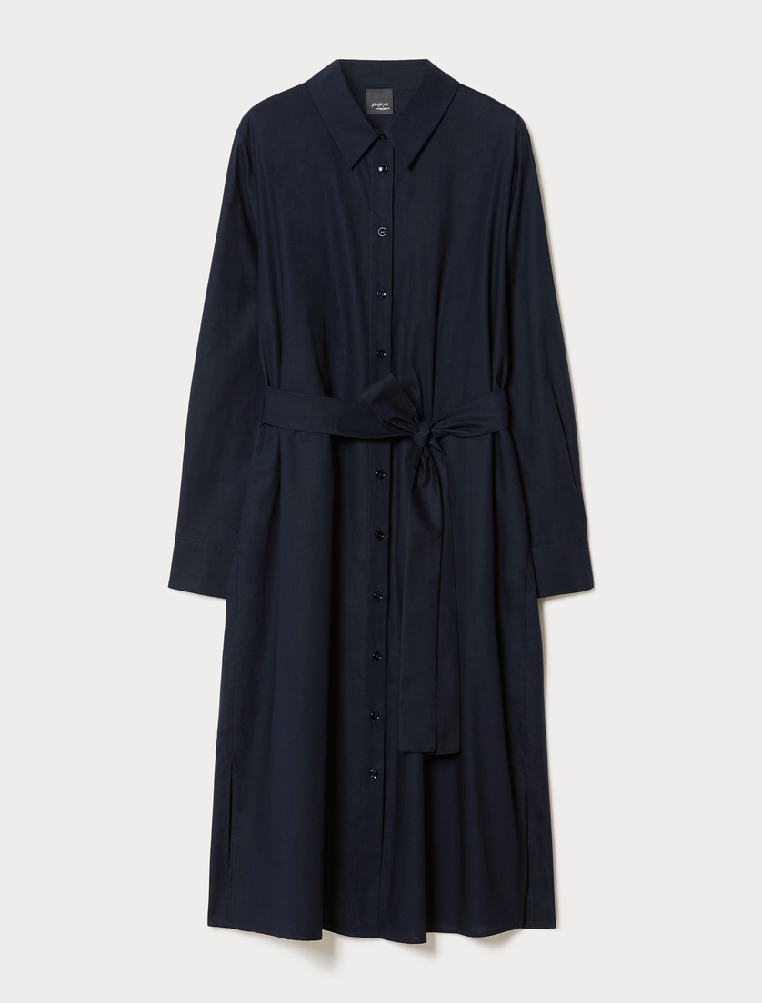 Cotton poplin dress - MIDNIGHTBLUE - Marina Rinaldi