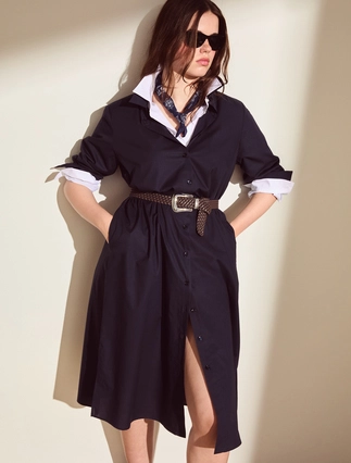 Kleid aus Baumwollpopeline - Marina Rinaldi