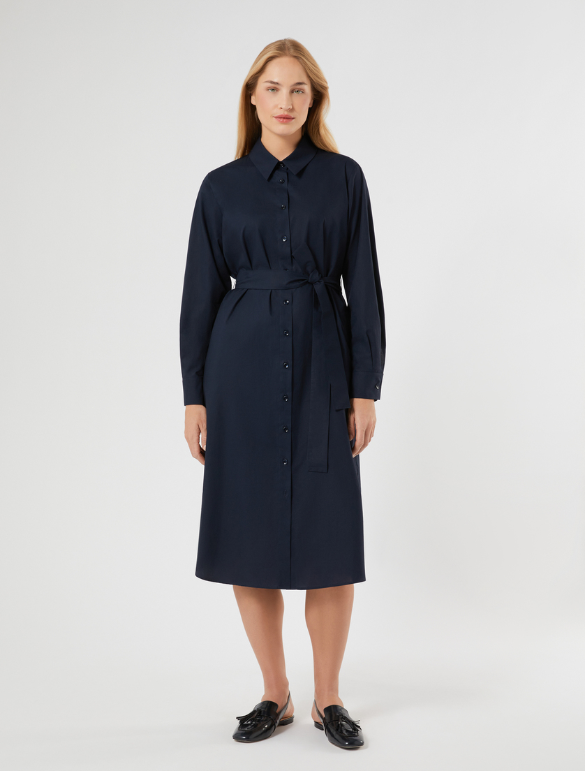 Cotton poplin dress - MIDNIGHTBLUE - Marina Rinaldi - 3