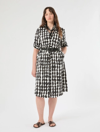 Hemdblusenkleid aus Baumwollpopeline - Marina Rinaldi