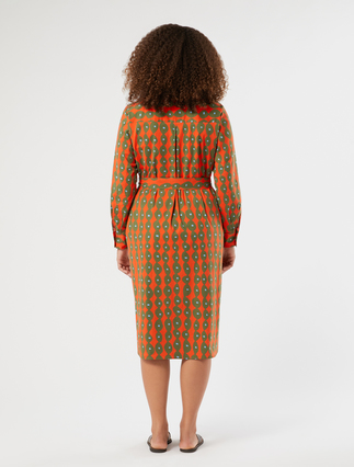 Shirt dress in cotton poplin - CORAL - Marina Rinaldi - 4
