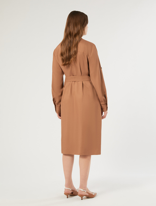 Twill shirt dress - CARAMEL - Marina Rinaldi - 4