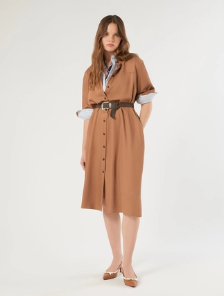 Hemdblusenkleid aus Twill - Marina Rinaldi